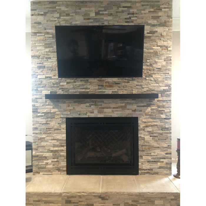 Millwood Pines Juna Floating Fireplace Shelf Mantel & Reviews Wayfair